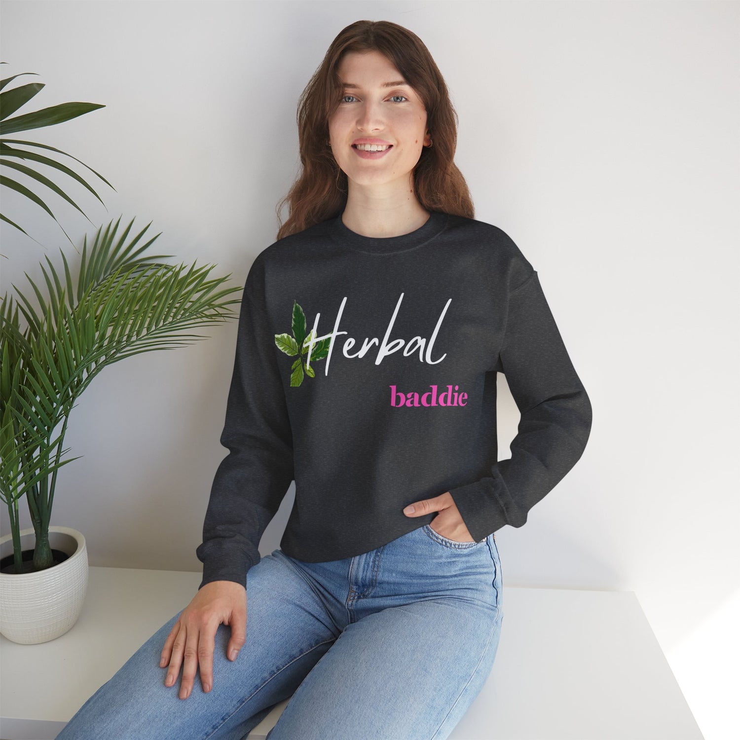 Her Secret Garden | Herbal Baddie Crewneck Sweatshirt